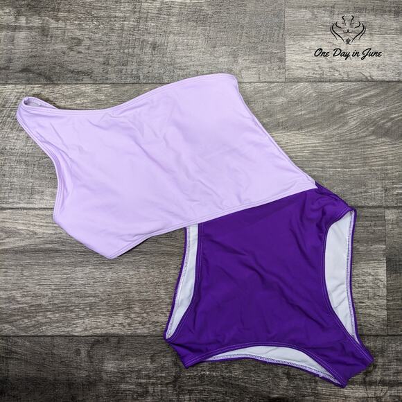 SweatyRocks One Shoulder Cut Out One Piece Swimsuit Size M - Picture 3 of 4